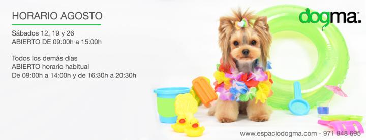 Horario especial Agosto Dogma