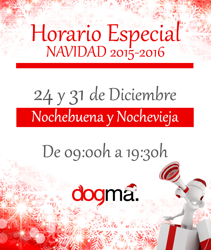 Horario Especial Nochebuena y Nochevieja